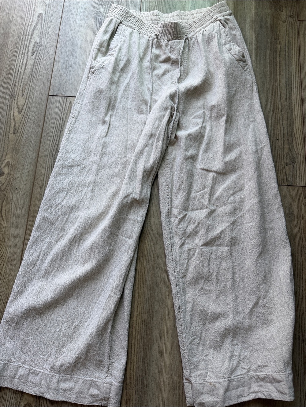 Beige Wide-Leg
